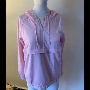 LULULEMON PINK HOODED PULLOVER LIGHT JACKET